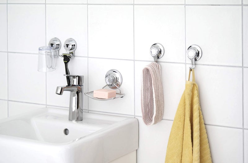 Bath Beyond Suction Cup Hooks (2Pack) - Powerful Vacuum Suction Cup Hooks Utensil Hanger Organizer No Drill Heavy Duty Organizer for Multi Purpose Kitchen, Bathroom, Restroom, Shower - Image 4